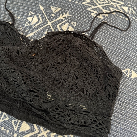 FREE PEOPLE Mariana Black Crochet Bralette size small - Picture 8 of 12